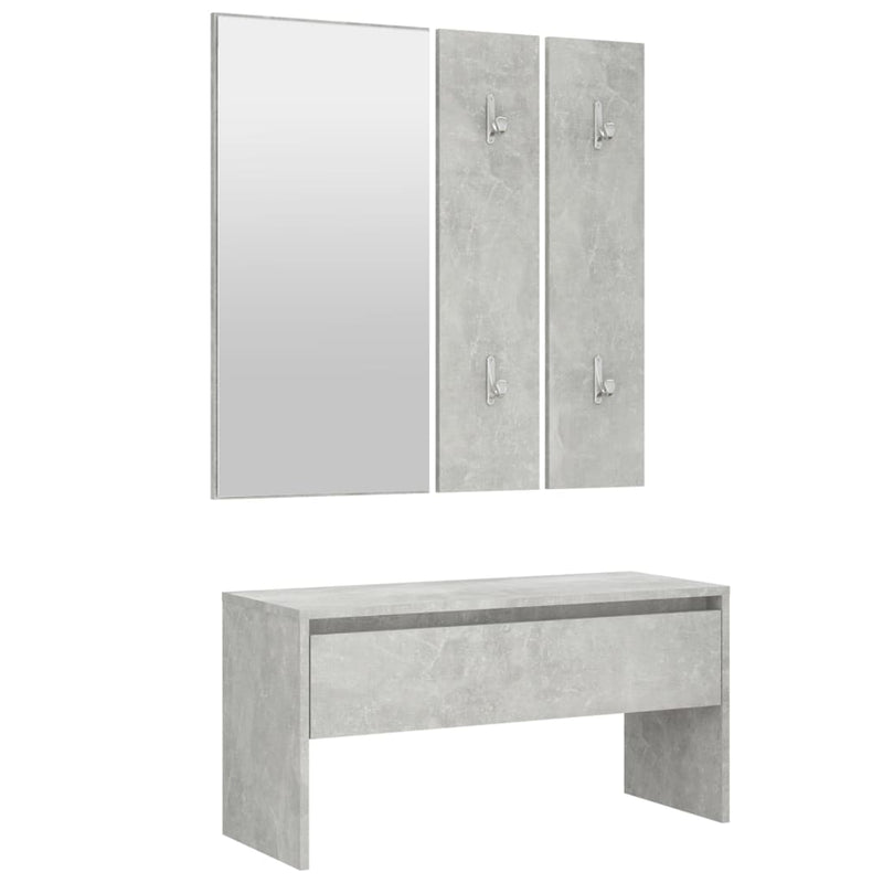 vidaXL Hallway Furniture Set Sonoma Oak Engineered Wood