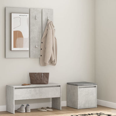 vidaXL Hallway Furniture Set Sonoma Oak Engineered Wood