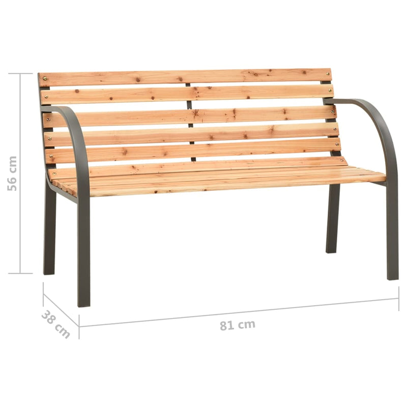 vidaXL Children Garden Bench 81 cm Solid Wood Chinese Fir