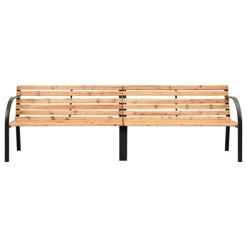 vidaXL Twin Garden Bench 241 cm Solid Wood Chinese Fir