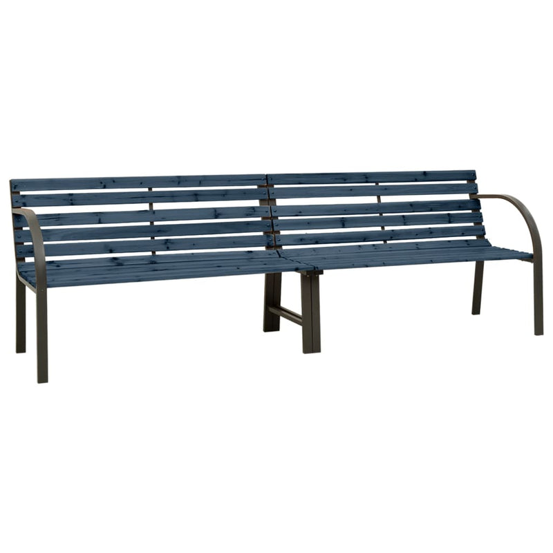 vidaXL Twin Garden Bench 241 cm Solid Wood Chinese Fir