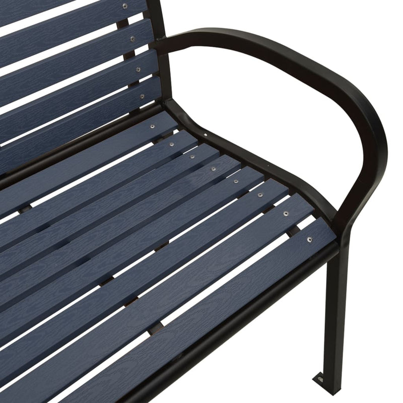 vidaXL Twin Garden Bench 251 cm Steel and WPC Black