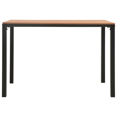 vidaXL 3 Piece Garden Dining Set Steel and WPC Brown and Black