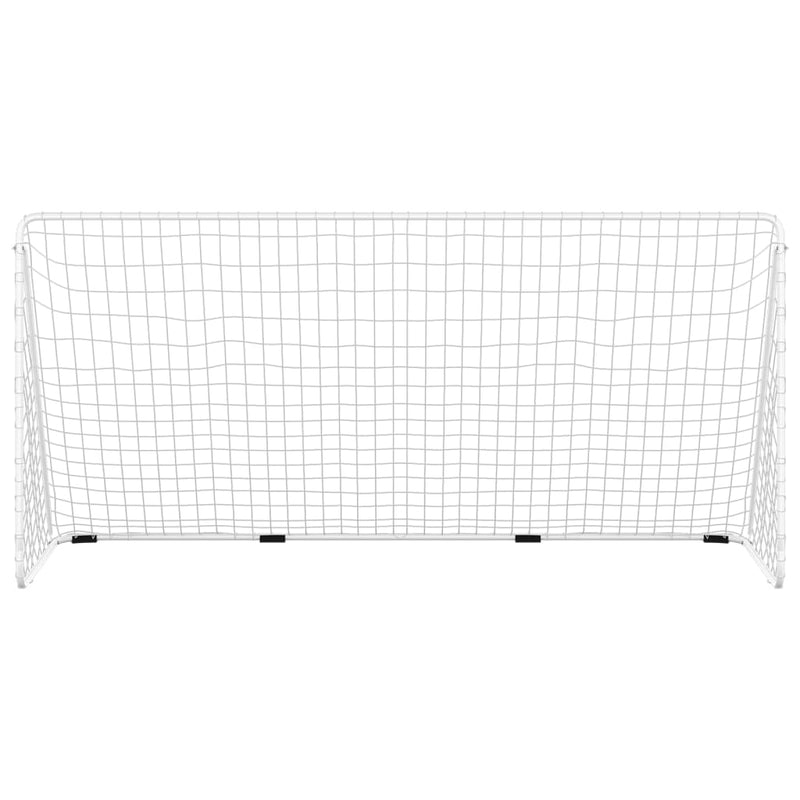 vidaXL Football Goal with Net White 366x122x182 cm Steel