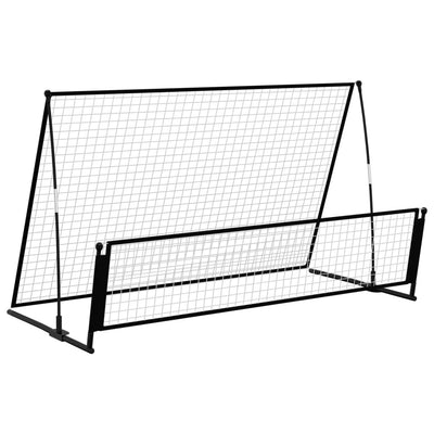 vidaXL 2 in 1 Soccer Rebounder Football Goal 202x104x120 cm Steel