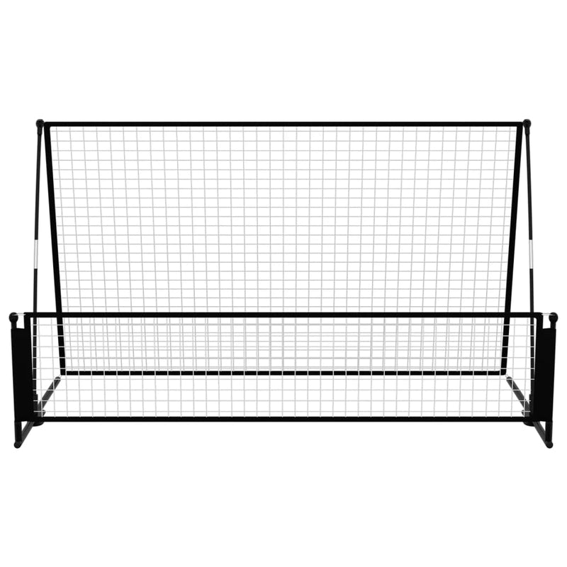vidaXL 2 in 1 Soccer Rebounder Football Goal 202x104x120 cm Steel