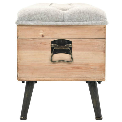 vidaXL Storage Bench 110 cm Solid Firwood