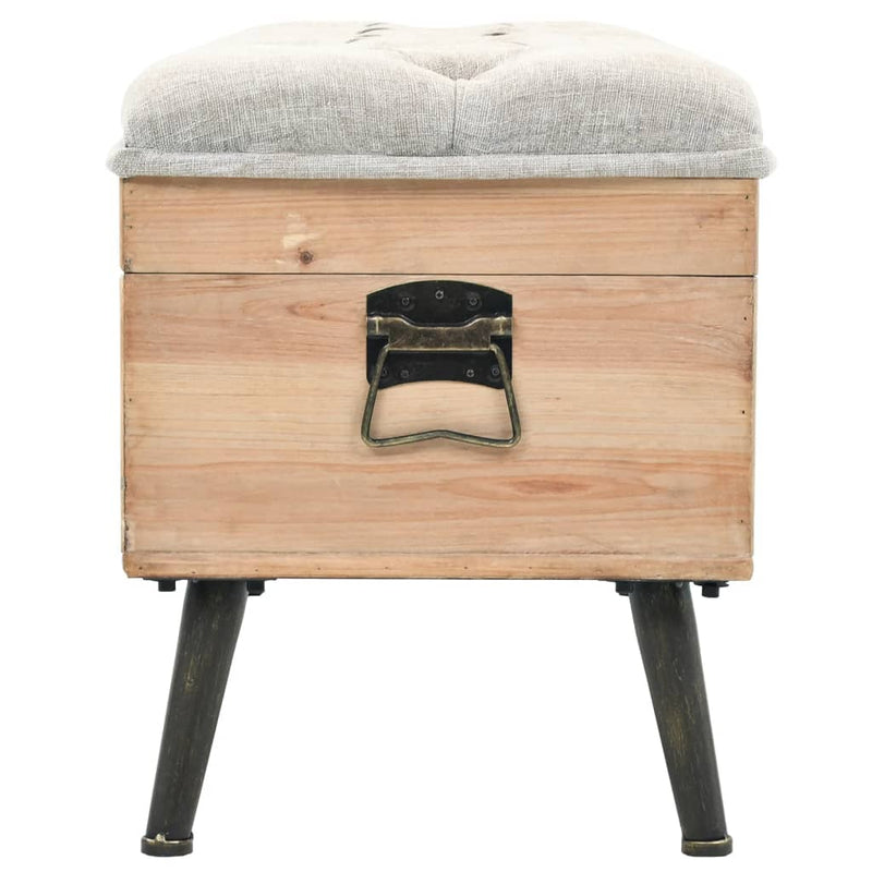 vidaXL Storage Bench 110 cm Solid Firwood
