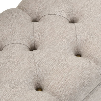 vidaXL Storage Bench with Backrest 110 cm Cream Fabric