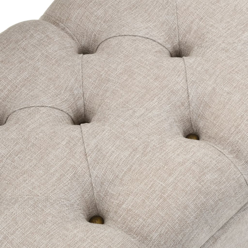 vidaXL Storage Bench with Backrest 110 cm Cream Fabric