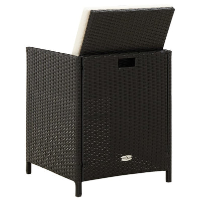 vidaXL 4 Piece Garden Chair and Stool Set Poly Rattan Brown