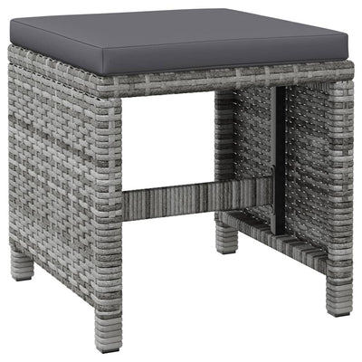 vidaXL 4 Piece Garden Chair and Stool Set Poly Rattan Brown