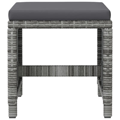 vidaXL 4 Piece Garden Chair and Stool Set Poly Rattan Brown