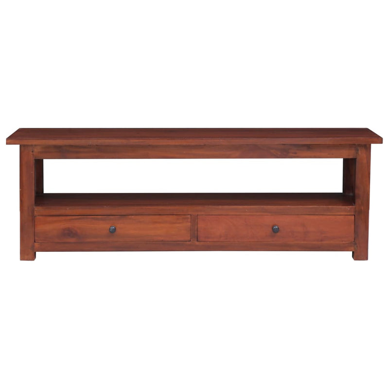 vidaXL TV Cabinet Brown 115x30x40 cm Solid Mahogany Wood