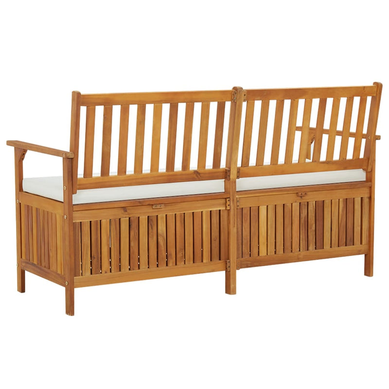 vidaXL Storage Bench with Cushion 170 cm Solid Wood Acacia