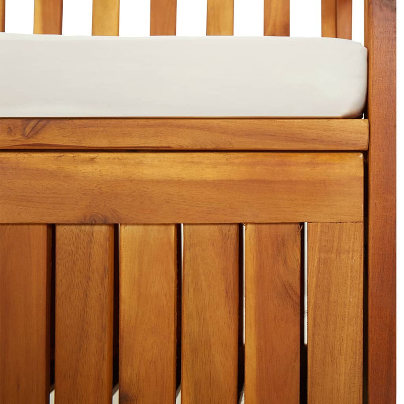 vidaXL Storage Bench with Cushion 170 cm Solid Wood Acacia