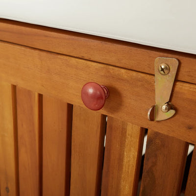 vidaXL Storage Bench with Cushion 170 cm Solid Wood Acacia