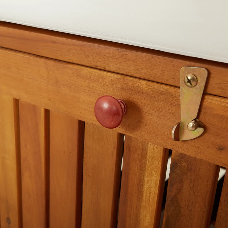 vidaXL Storage Bench with Cushion 170 cm Solid Wood Acacia