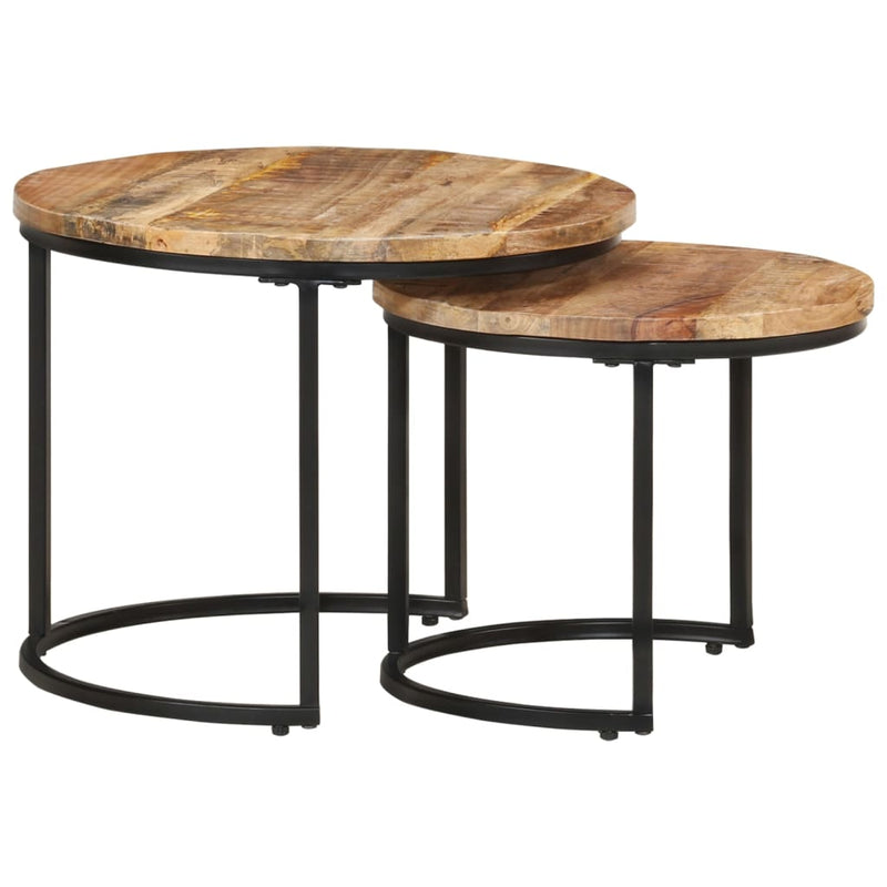 vidaXL Nesting Tables 2 pcs Solid Wood Mango