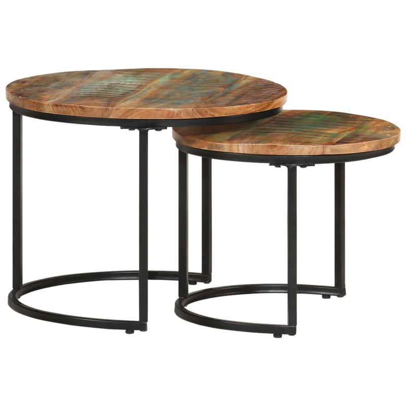 vidaXL Nesting Tables 2 pcs Solid Wood Reclaimed