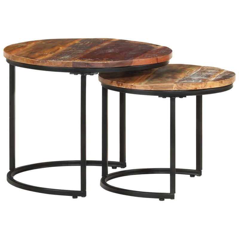 vidaXL Nesting Tables 2 pcs Solid Wood Reclaimed