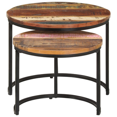vidaXL Nesting Tables 2 pcs Solid Wood Reclaimed
