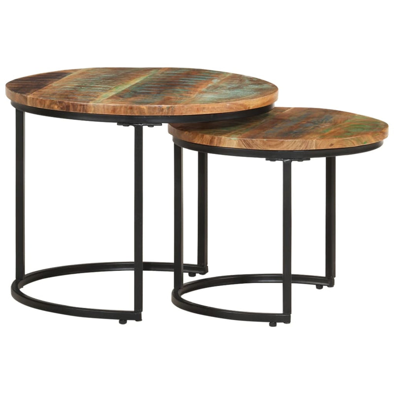 vidaXL Nesting Tables 2 pcs Solid Wood Reclaimed
