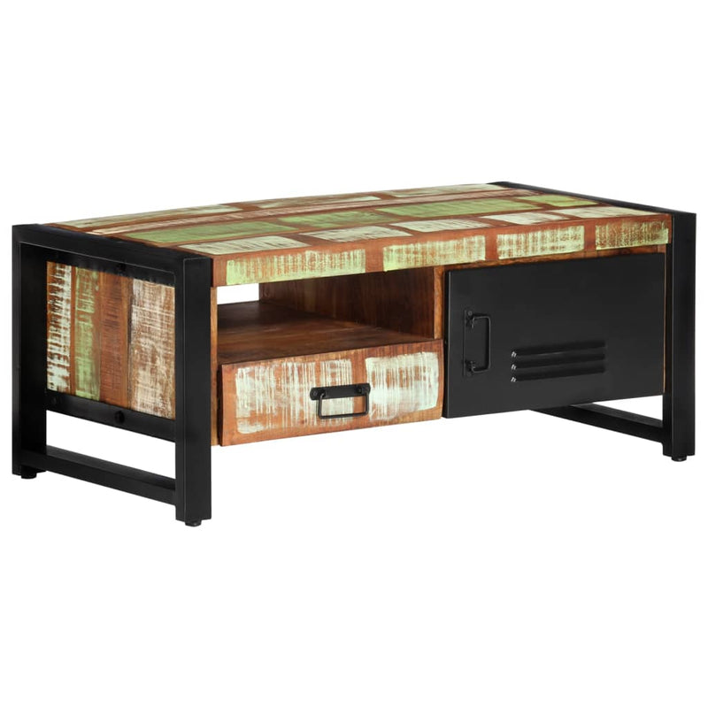 vidaXL Coffee Table 100x50x41 cm Solid Wood Reclaimed