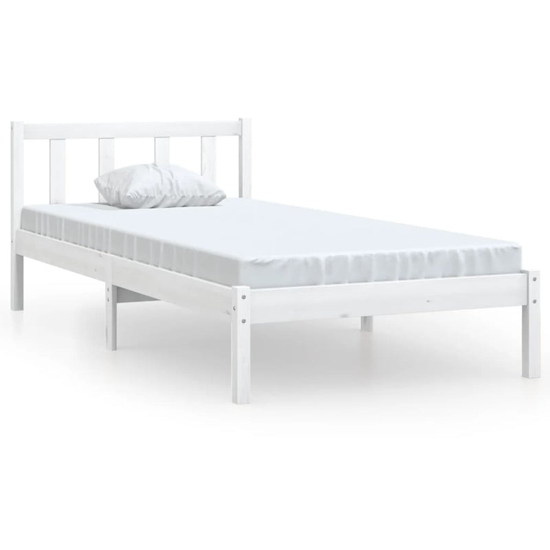vidaXL Bed Frame without Mattress Black Solid Wood 90x190 cm