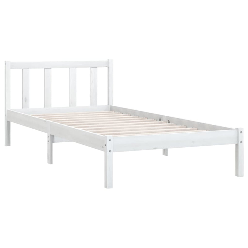 vidaXL Bed Frame without Mattress Black Solid Wood 90x190 cm