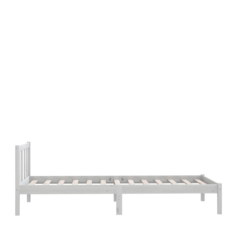 vidaXL Bed Frame without Mattress Black Solid Wood 90x190 cm