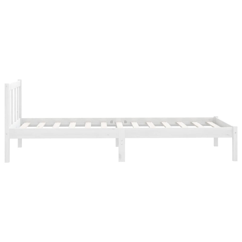 vidaXL Bed Frame without Mattress Black Solid Wood 90x190 cm
