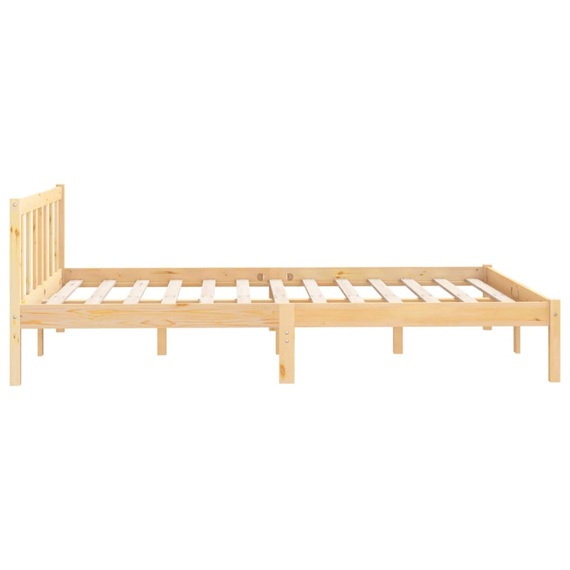 vidaXL Bed Frame without Mattress Black Solid Wood Pine 150x200 cm