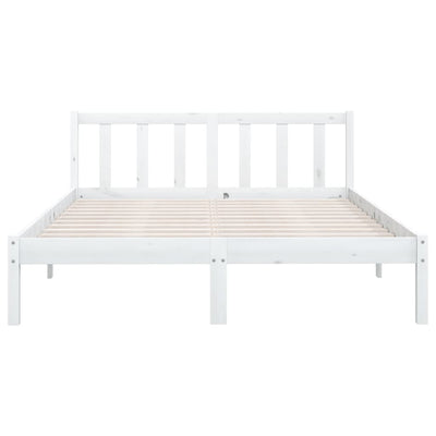 vidaXL Bed Frame without Mattress Black Solid Wood Pine 150x200 cm