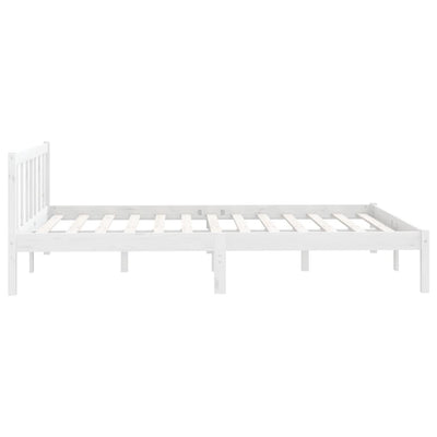 vidaXL Bed Frame without Mattress Black Solid Wood Pine 150x200 cm