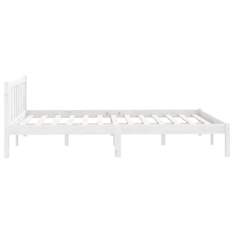 vidaXL Bed Frame without Mattress Black Solid Wood Pine 150x200 cm