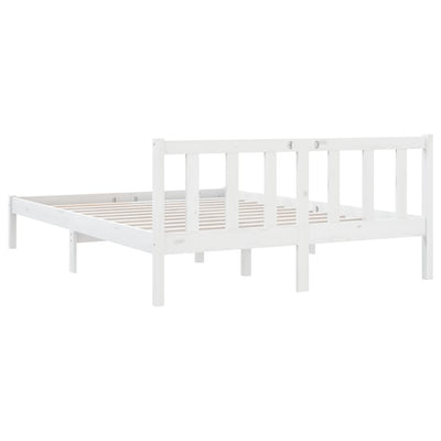 vidaXL Bed Frame without Mattress Black Solid Wood Pine 150x200 cm