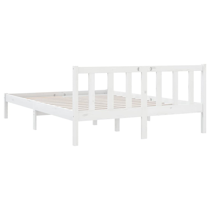vidaXL Bed Frame without Mattress Black Solid Wood Pine 150x200 cm