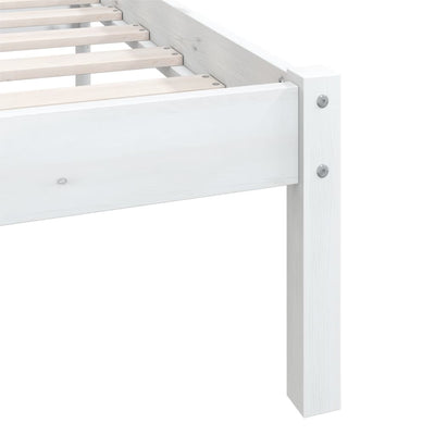 vidaXL Bed Frame without Mattress Black Solid Wood Pine 150x200 cm