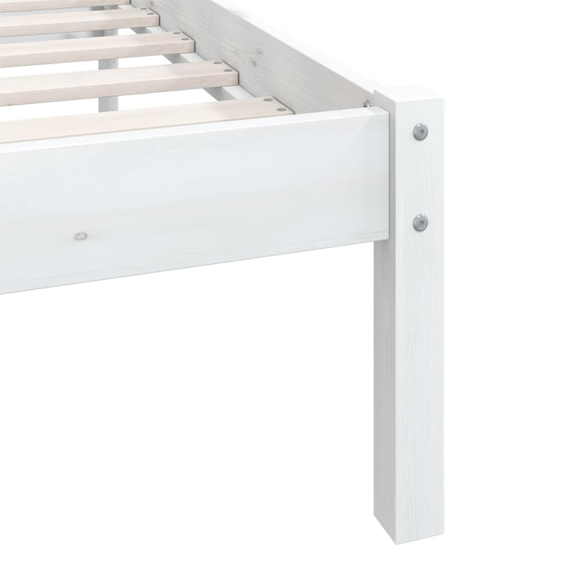 vidaXL Bed Frame without Mattress Black Solid Wood Pine 150x200 cm
