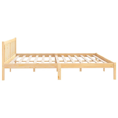 vidaXL Bed Frame without Mattress Black Solid Wood 183x203 cm King