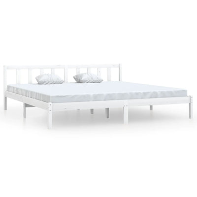 vidaXL Bed Frame without Mattress Black Solid Wood 183x203 cm King