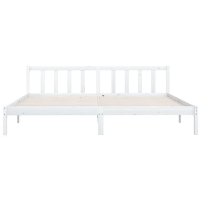 vidaXL Bed Frame without Mattress Black Solid Wood 183x203 cm King