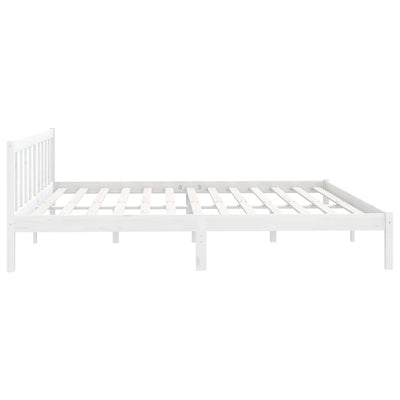 vidaXL Bed Frame without Mattress Black Solid Wood 183x203 cm King