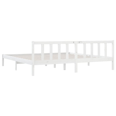 vidaXL Bed Frame without Mattress Black Solid Wood 183x203 cm King