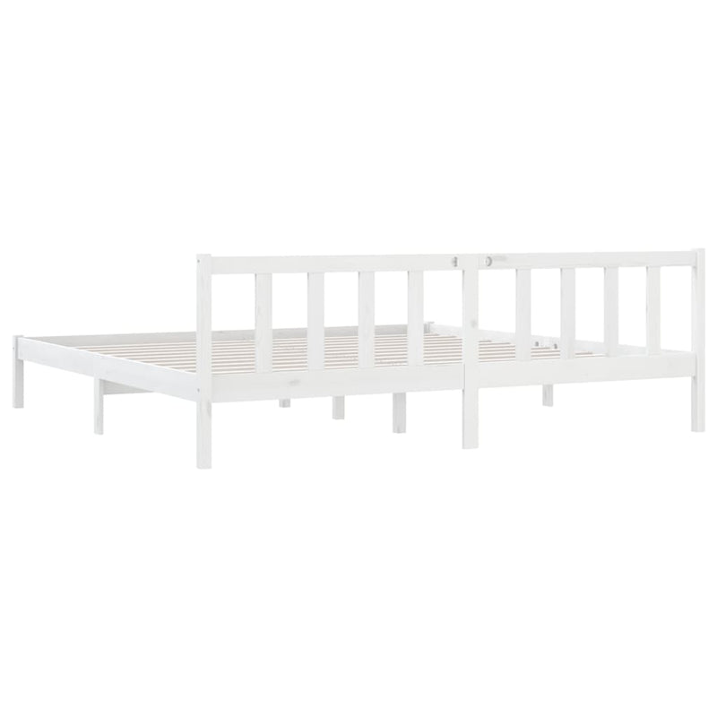 vidaXL Bed Frame without Mattress Black Solid Wood 183x203 cm King