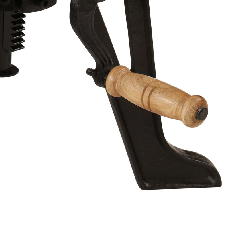 vidaXL Side Table 60x(42-62) cm Solid Wood Mango and Cast Iron