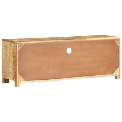 vidaXL TV Cabinet 110x30x40 cm Solid Wood Rough Mango