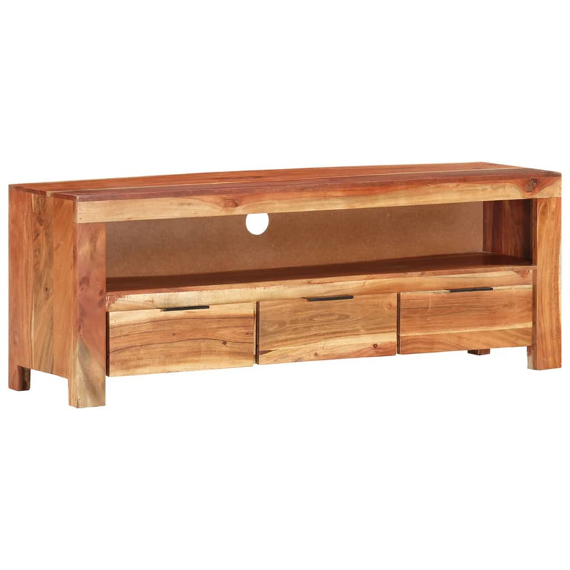 vidaXL TV Cabinet 110x30x40 cm Solid Wood Acacia