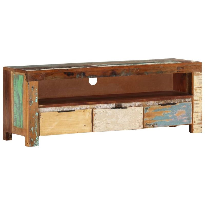 vidaXL TV Cabinet 110x30x40 cm Solid Wood Reclaimed